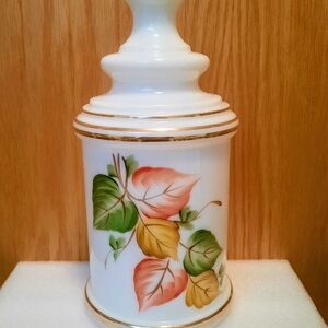 Vintage Handpainted Bristol Apothecary Jar